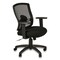 Alera Etros Series 17.71 in. to 21.65 in. Seat Height Mesh Mid-Back Petite Swivel/Tilt Chair - Black
